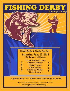 Fishing Derby on Saturday, June 23rd, 2018 | Union City, Pennsylvania